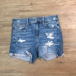 American Eagle Outfitters Ripped Blue Jean Shorts